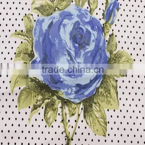 Flower and Dots Print Textiles 100% Cotton Fabric for Bulk Wholesale Clothing Quality Choice thumbnail-2