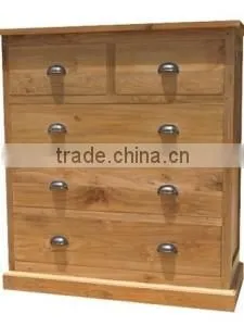 Recycled Teak Chest of 5 Drawers SCD-02 thumbnail-1