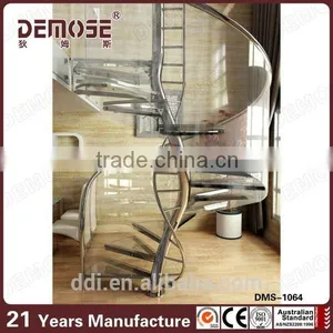 Glass Spiral Staircase Stairs Handrail Siderails Tempered Glass thumbnail-1