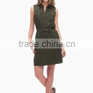 Floral Printed Front With Button Knee Length Dresses For Women thumbnail-5