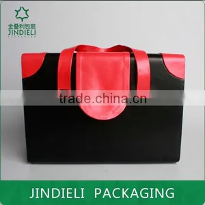 Fashion Design Rend and Black Leather Cosmetic Gift Box thumbnail-1