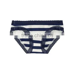 Women Comfortable Cotton Elastane Lace Brief Sexy Ladies Underwear thumbnail-2