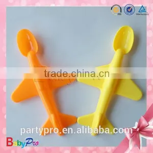 2015 New Product Colorful Airplane Shape Plastic Baby Spoon thumbnail-6