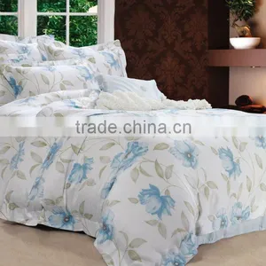 Bule Flower Pattern Reactive Printing King Size Bed Bedding Comforter Set thumbnail-1