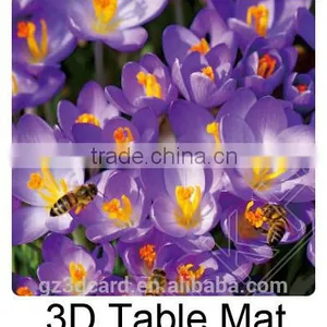 Hot Selling PP Plastic Table Mat/ 3D Lenticular Place Mat/ Free Sample 3D Place Mat thumbnail-2