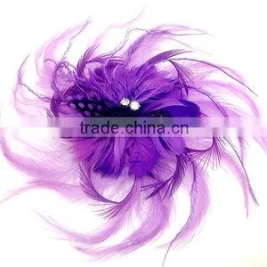 Fashion Flower Brooches With Feather for Custome 06801057 thumbnail-1