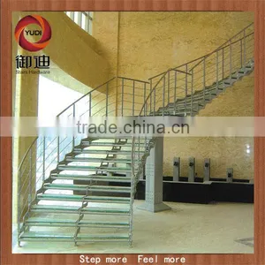 Long Gradient Stainless Steel Glass Stairs thumbnail-1