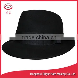 Small Jazz Fedora White Hat With Black Band thumbnail-3