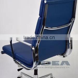 Replica EA219 Charles High Back Office Chair - Navy Blue Color Genuine Leather thumbnail-6