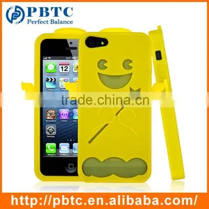 Set Screen Protector And Case For Iphone 5 , Green Angel Cute Little Bush Silicon Case thumbnail-6