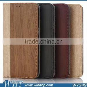 Wooden Wallet Leather Case for Samsung Galaxy S7, for S7 Case thumbnail-6