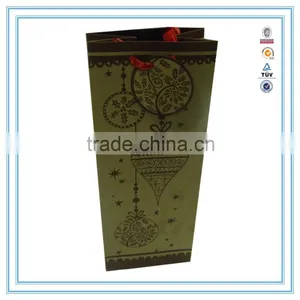 NEW Year Hot Custom High Quality & Cheap Wine Paper Bag in Gift Paper Bag thumbnail-5