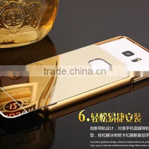 High Quality Aluminum Felt Case Cell Phone Bumper Case Whith Mirror Cover For Samsung Galaxy Note 3 Mirror Case thumbnail-5