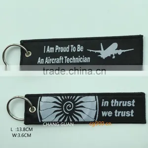 The Black Woven Label Key Ring thumbnail-1