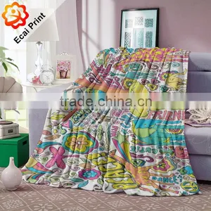 Good Quality Hot Sale Queen Size Customize Digital Printing Polar Fleece Blanket thumbnail-3