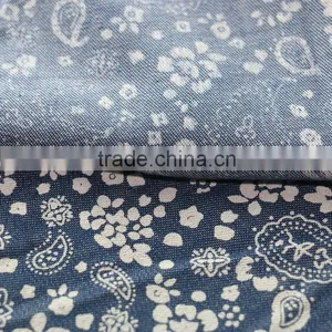 Polyester Cotton Pigment Printing Denim Fabric Prices Denim Shirting Fabric Printed Denim Fabric thumbnail-5