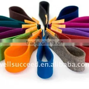 Woven Label Polyester Felt Keychain thumbnail-1