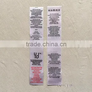 Zhejiang Double Sides Printed Garment Wash Care Label Tag Factory thumbnail-3