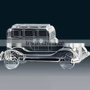 Wholesale New Design 3d Laser Crystal Glass Car Model for Souvenior Gift thumbnail-1
