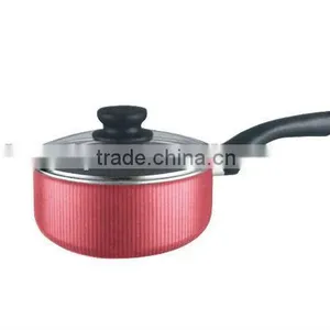 Stripe Design Aluminum Saucepan thumbnail-1