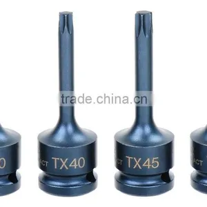 Socket Bit-Torx & Hexagon 1/2" Drive. S2 Impact W/Blue Sanding 78mm thumbnail-4