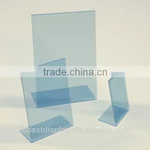 Custom Colors Transparent Beautiful Acrylic Menu Holder, Sign Holder thumbnail-1