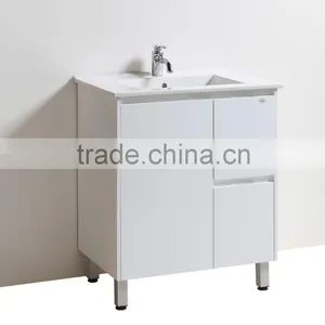 Floor-mounted White MDF Commerical Bathroom Vanity thumbnail-1