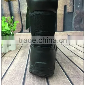 Fashion Leather Black Army Tactical Military Boots Police Shoes thumbnail-2