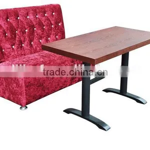 Orange Restaurant High Backrest Sofa thumbnail-1