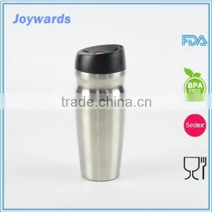 Easy Handle 450ml Stainless Steel Mug With Plastic Lid thumbnail-2