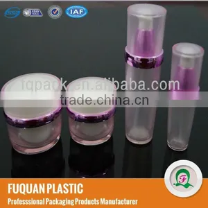Acrylic Transparent Plastic Cosmetic Set Jars and Bottles thumbnail-1