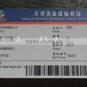 200g Thermal Paper Cheap Price Flight Boarding Pass Tickets Printed thumbnail-3