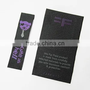 High Density Damask Woven Care Name Badge Machine Label thumbnail-1