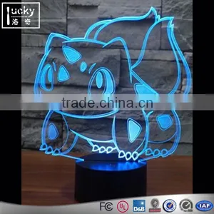 Acrylic Bulbasaur 3D LED Night Light,Pokemon Go Gifts Colorful Lamp thumbnail-5