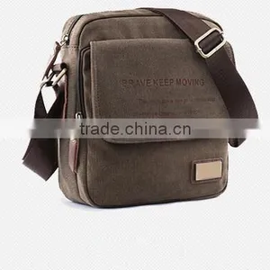 2016 Factory Manufactory Custom Mens Vintage School Shoulder Bag Pocket Briefcase Casual Messenger Bag Canvas Cloth thumbnail-3