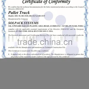 Solpack BEST PRICE Hand Pallet Truck (2.5 T)IN PUNJAB thumbnail-4