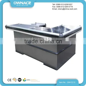 Automatic Electric Checkout Counter With Conveyor Belt thumbnail-1
