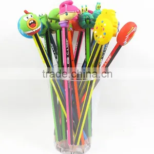 Promotional Gift Wholesale Rubber Color PVC 3d Pencil Topper thumbnail-5