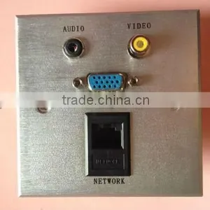 WALL PLATE VGA Female & Audio Video RJ45 Female Netwok Face Plate and Wall Socket thumbnail-1
