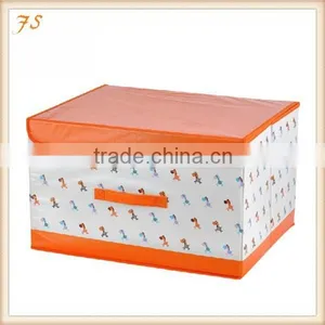 Factory Price PE Coating Non-woven Storage Box With Handle thumbnail-6