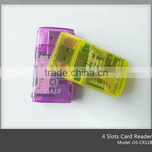 OEM USB 2.0 Multi Slot Memory Card Reader for SD/Mini SD/Microsd/minisd/TF/M2/MS(OS-CR128) thumbnail-1