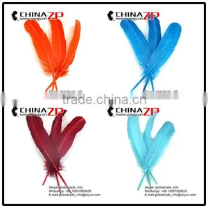 CHINAZP Crafts Factory Cheap Price Dyed Bleached White Solid Color Turkey Rounds Imitation Eagle Feather thumbnail-4
