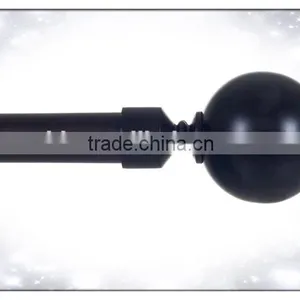 Hangzhou Finial With Cuff 1 Inch 4 Foot Smooth Complete Drapery Rod Set thumbnail-1