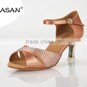 Crystal Latin Dance Shoes Salsa Shoes Open Toe S-217C thumbnail-1