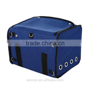 Pawhut Collapsible Folding Soft Portable Pet Crate Carrier - Dark Blue thumbnail-6