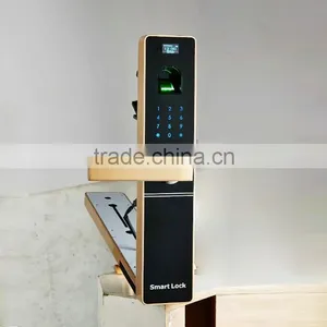 Fingerprint and IC/ID Password Unlock Access Stainless Steel & Zin-alloy Smart Lock thumbnail-1