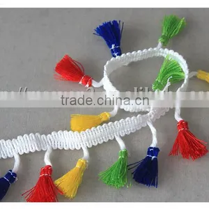 2016 Fashionable Colored Tassel Fringe Trim 4.5cm Fringe Trimmings for Garment thumbnail-5