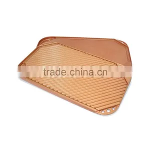 Square Nonstick Aluminum Fry Griddle Die Casting Double Grill Pan thumbnail-4