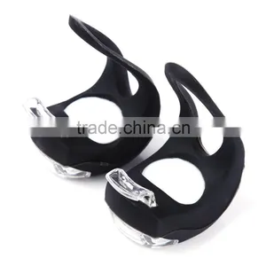 2pcs Portable Bicycle Lights Bike Head Front Rear Wheel LED Cycling Silicone Warning Flash Light thumbnail-3