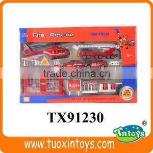 1:64 Diecast Model Fire Trucks, Mini Fire Truck thumbnail-1